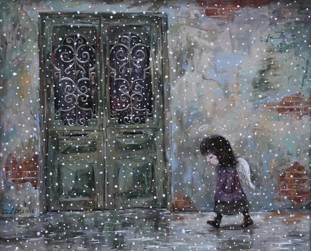 Грузинская художница Нино Чакветадзе зима